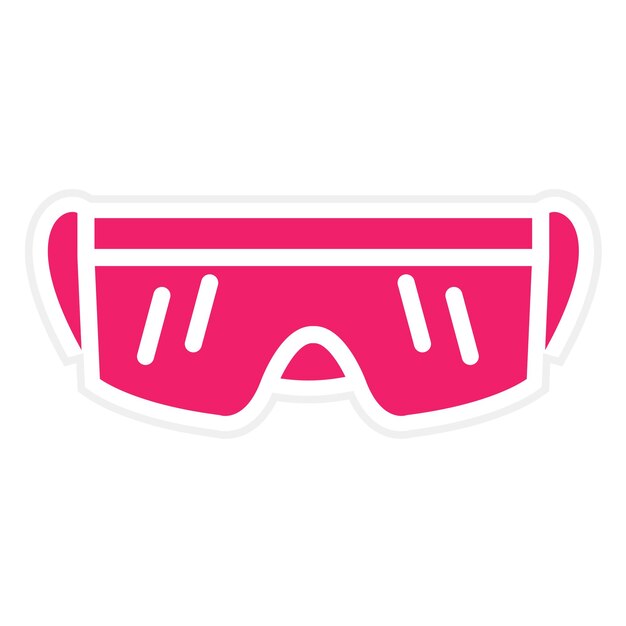 Diseño vectorial Estilo del icono de las gafas de protección