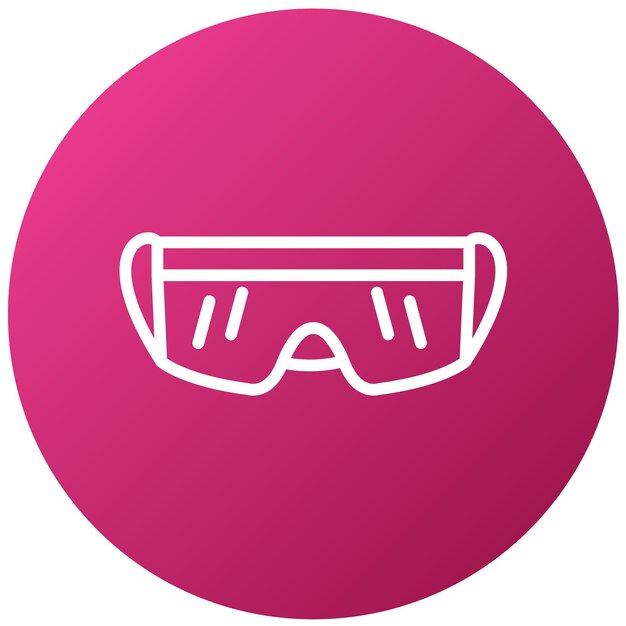 Diseño vectorial Estilo del icono de las gafas de protección