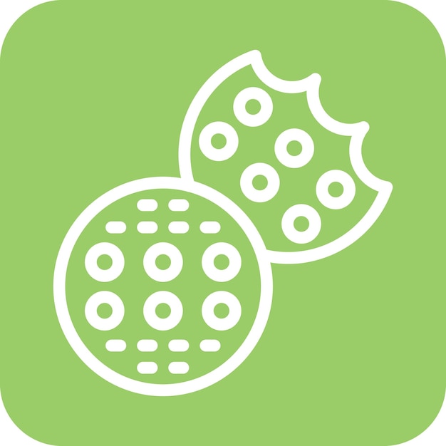 Diseño vectorial Estilo del icono de la galleta