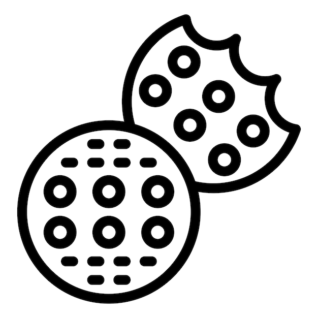 Diseño vectorial Estilo del icono de la galleta
