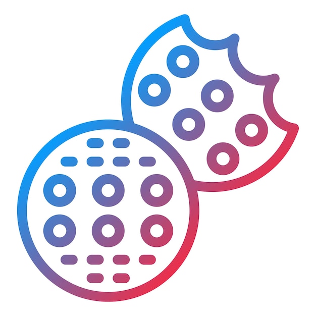 Diseño vectorial Estilo del icono de la galleta