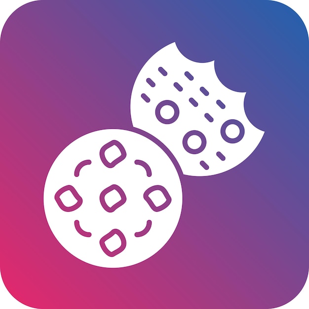Diseño vectorial Estilo del icono de la galleta