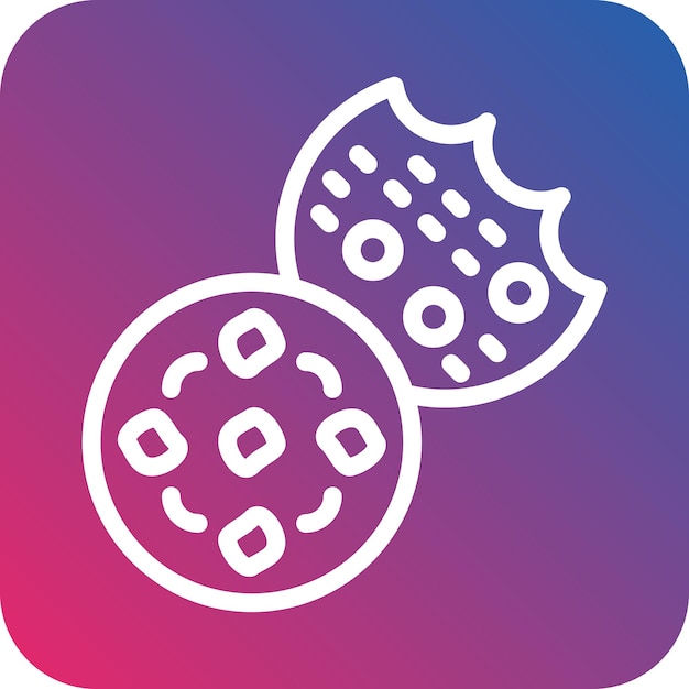 Diseño vectorial Estilo del icono de la galleta