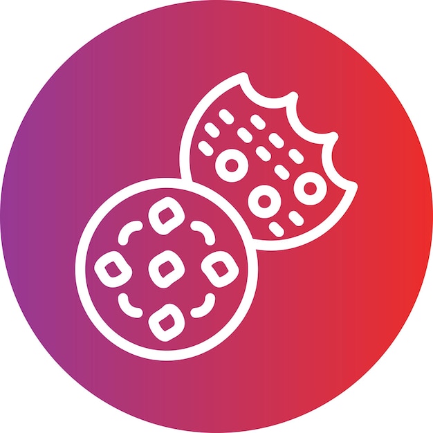Diseño vectorial Estilo del icono de la galleta