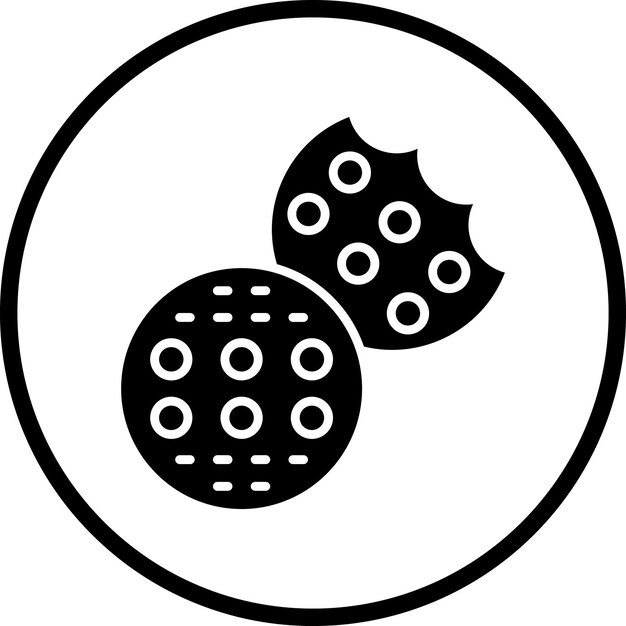 Diseño vectorial Estilo del icono de la galleta