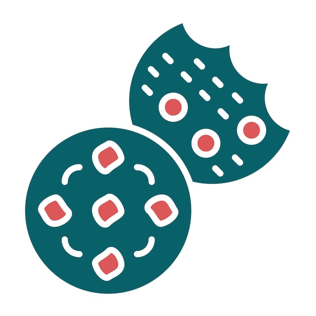 Diseño vectorial Estilo del icono de la galleta