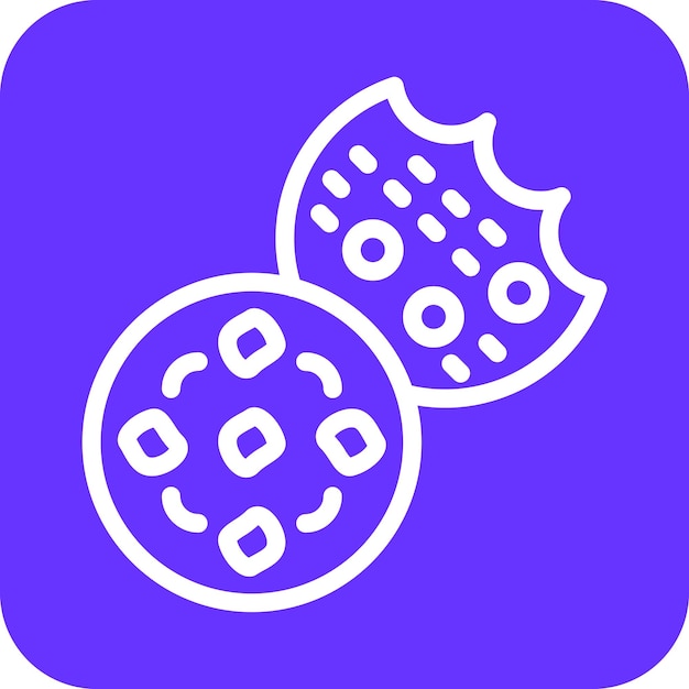 Diseño vectorial Estilo del icono de la galleta