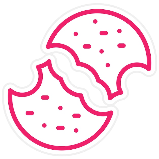 Diseño vectorial Estilo del icono de la galleta