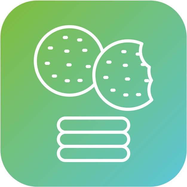 Diseño vectorial Estilo del icono de la galleta