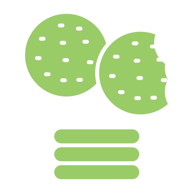 Diseño vectorial Estilo del icono de la galleta