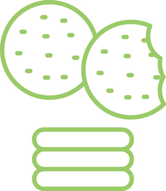 Diseño vectorial Estilo del icono de la galleta