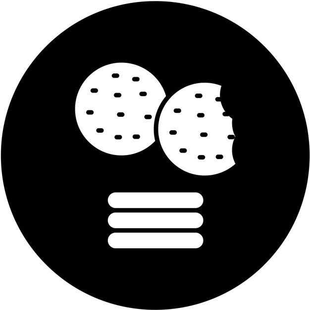 Diseño vectorial Estilo del icono de la galleta