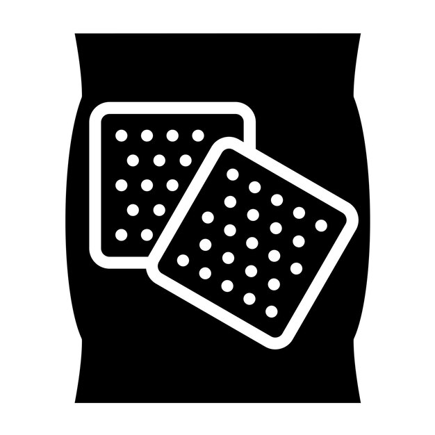 Diseño vectorial Estilo del icono de las galletas