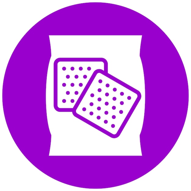 Diseño vectorial Estilo del icono de las galletas