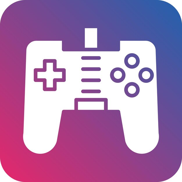 Diseño vectorial del estilo del icono del gamepad