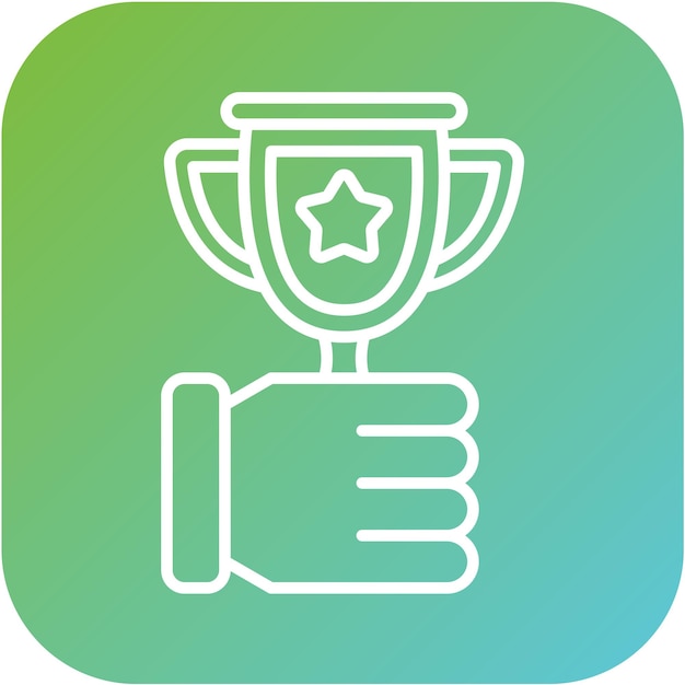 Diseño vectorial Estilo del icono ganador