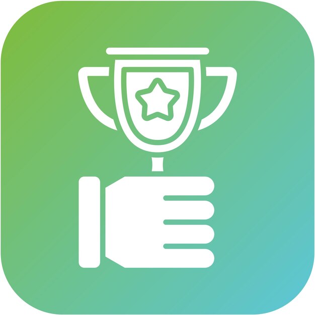 Diseño vectorial Estilo del icono ganador