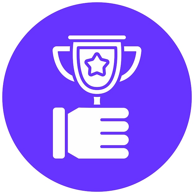 Diseño vectorial Estilo del icono ganador