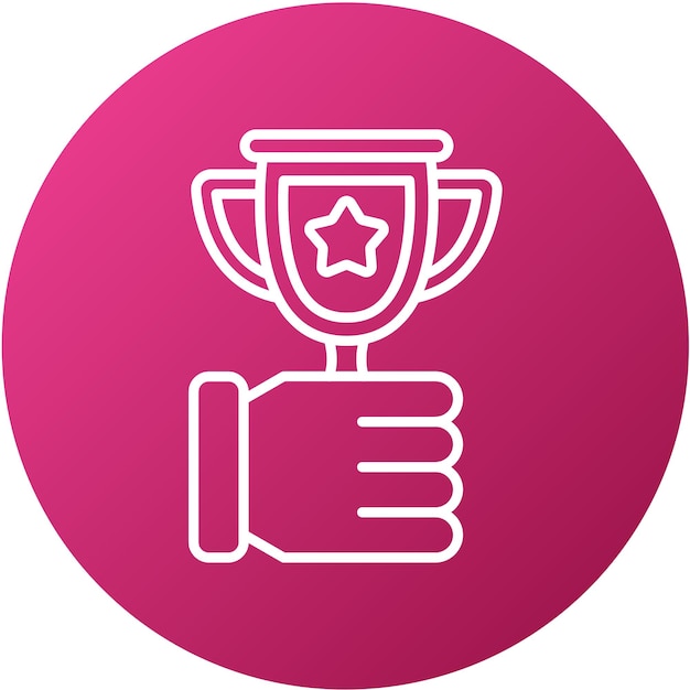 Diseño vectorial Estilo del icono ganador