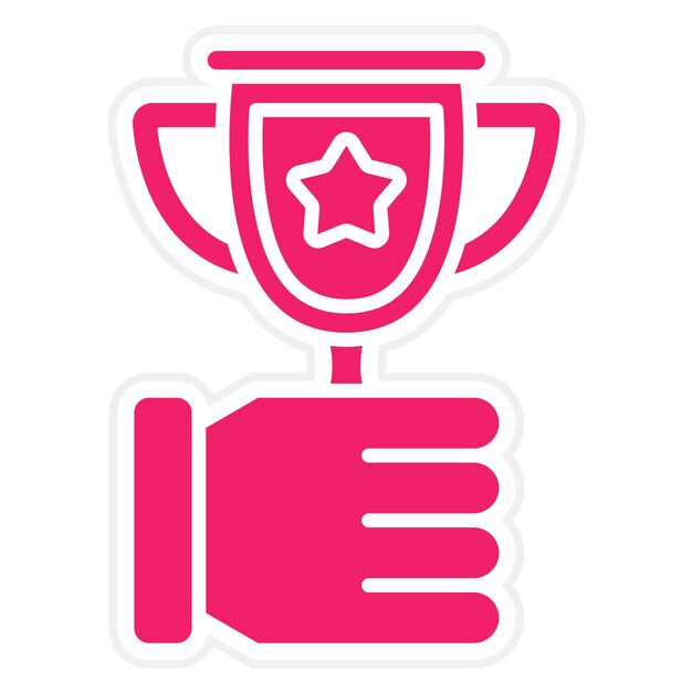 Diseño vectorial Estilo del icono ganador