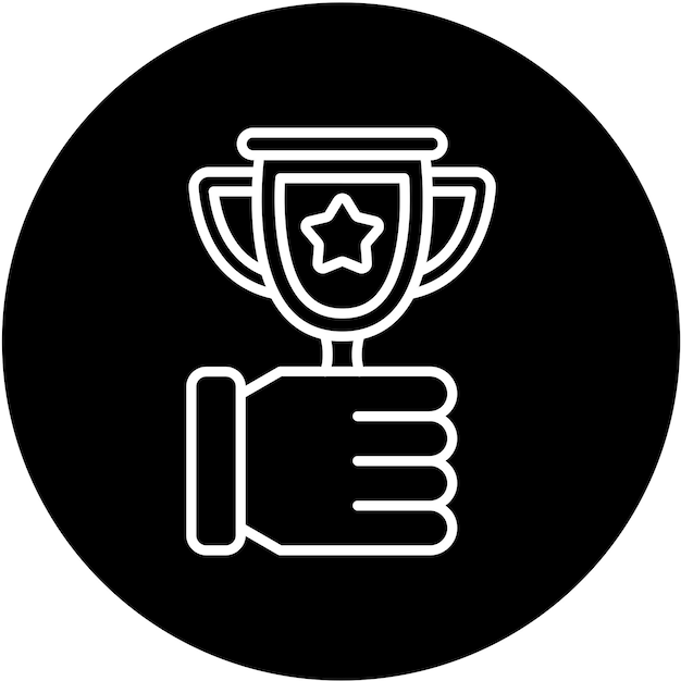 Diseño vectorial Estilo del icono ganador