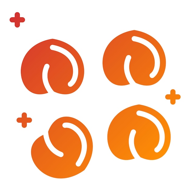 Diseño vectorial del estilo del icono de los garbanzos