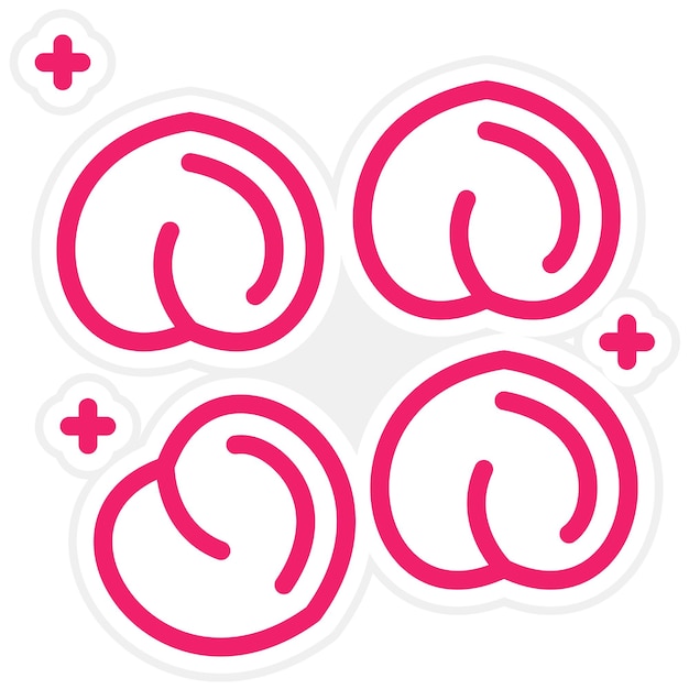 Diseño vectorial del estilo del icono de los garbanzos