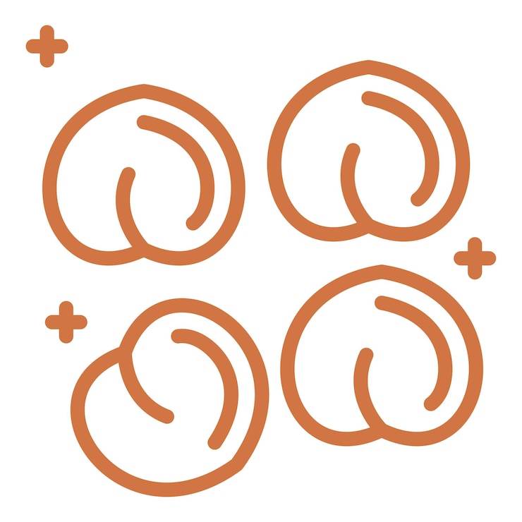 Vector diseño vectorial del estilo del icono de los garbanzos