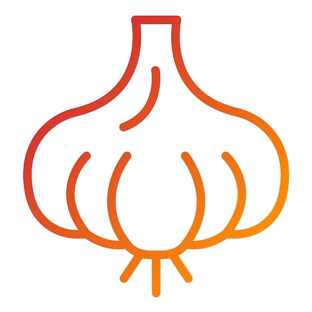 Diseño vectorial del estilo del icono de Garlic Glee