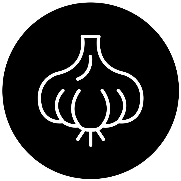 Diseño vectorial del estilo del icono de Garlic Glee