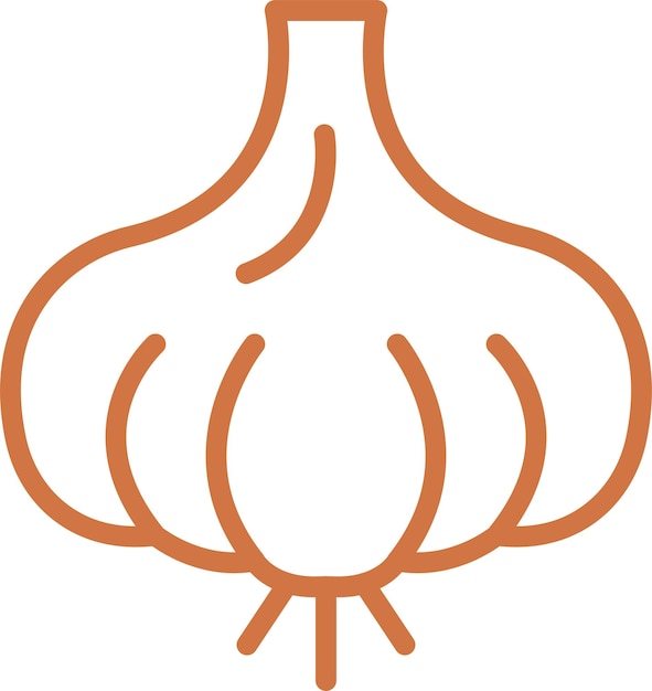 Diseño vectorial del estilo del icono de Garlic Glee