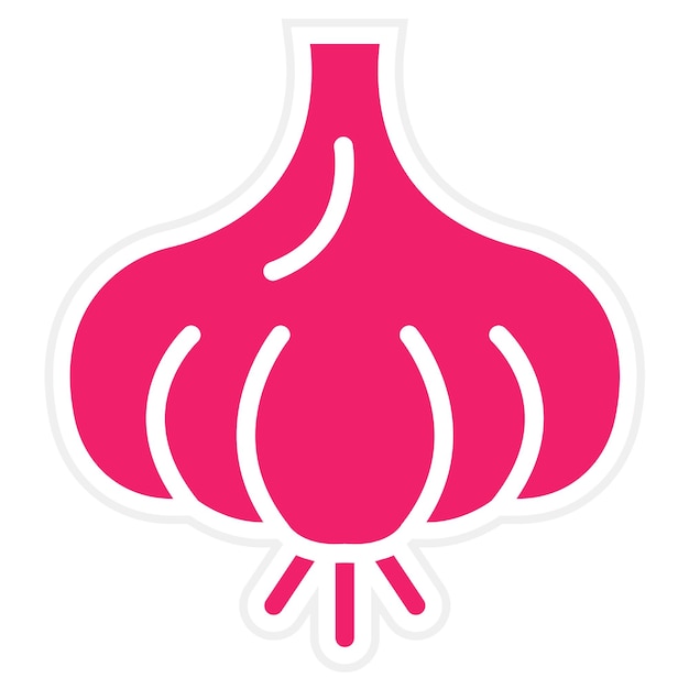 Diseño vectorial del estilo del icono de Garlic Glee