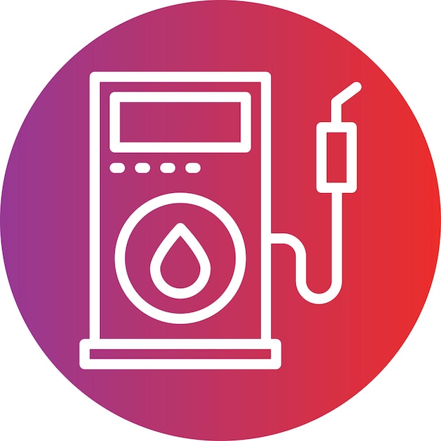 Diseño vectorial Estilo del icono de la gasolina