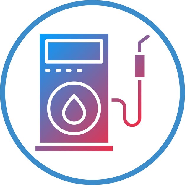Diseño vectorial Estilo del icono de la gasolina