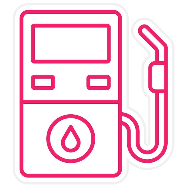 Diseño vectorial Estilo del icono de la gasolina