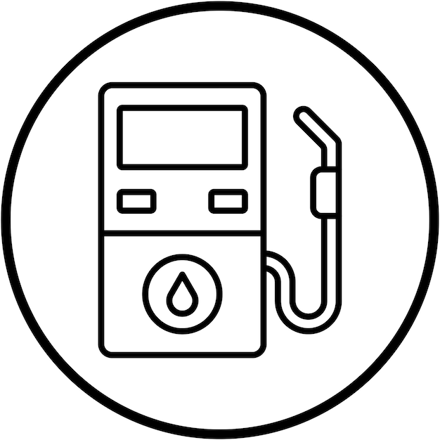 Diseño vectorial Estilo del icono de la gasolina