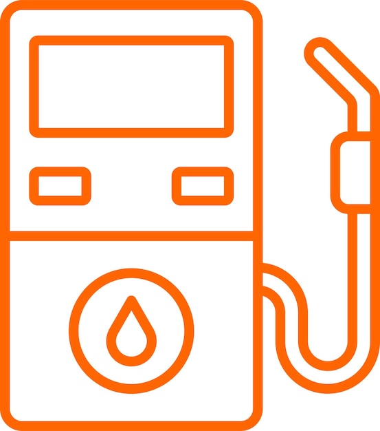 Diseño vectorial Estilo del icono de la gasolina