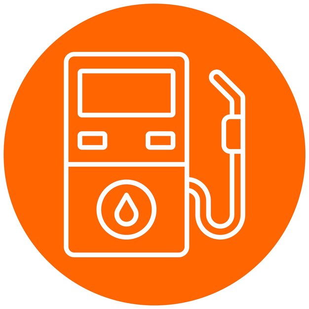 Diseño vectorial Estilo del icono de la gasolina