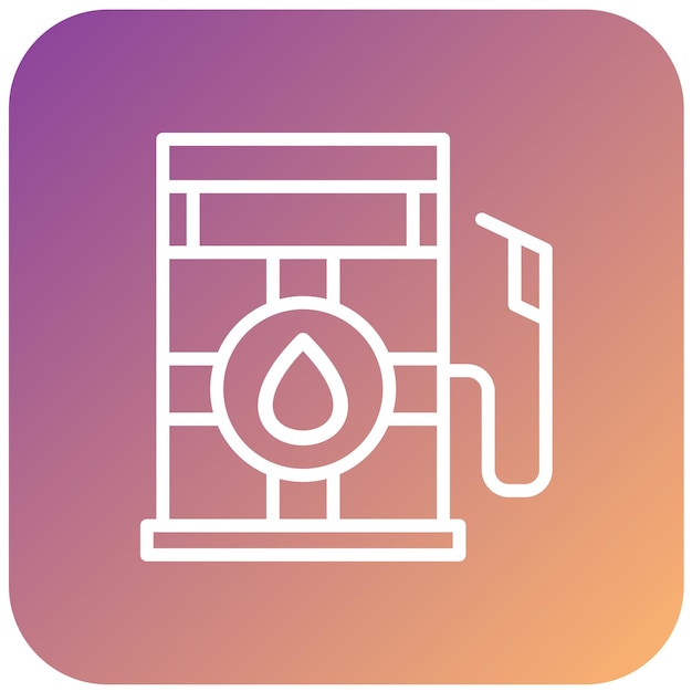 Diseño vectorial Estilo del icono de la gasolinera