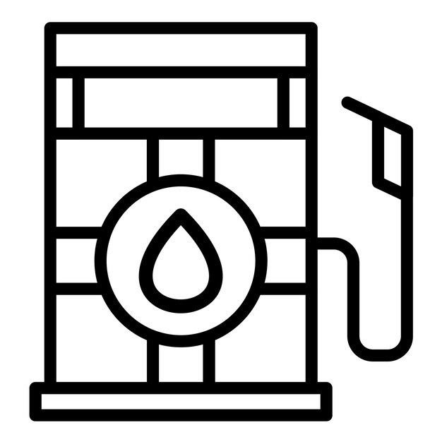 Diseño vectorial Estilo del icono de la gasolinera