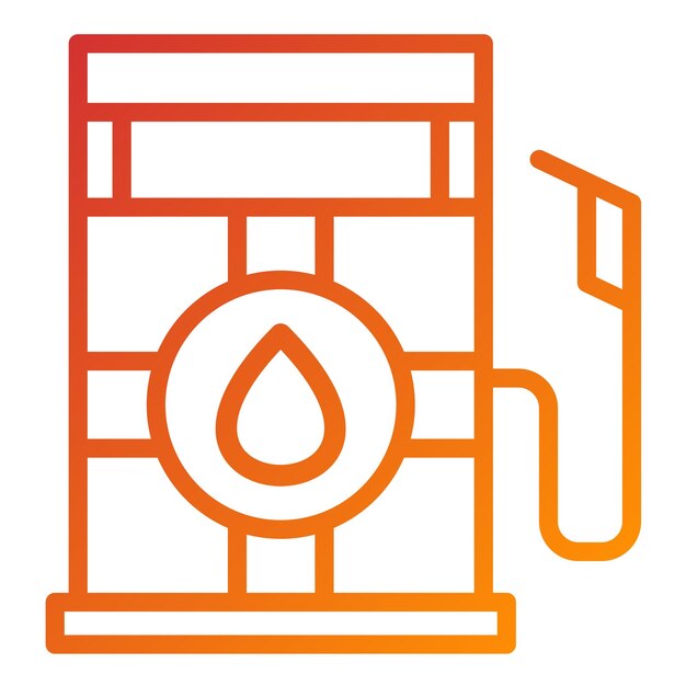 Diseño vectorial Estilo del icono de la gasolinera