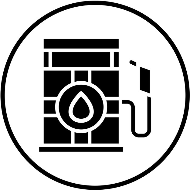 Diseño vectorial Estilo del icono de la gasolinera