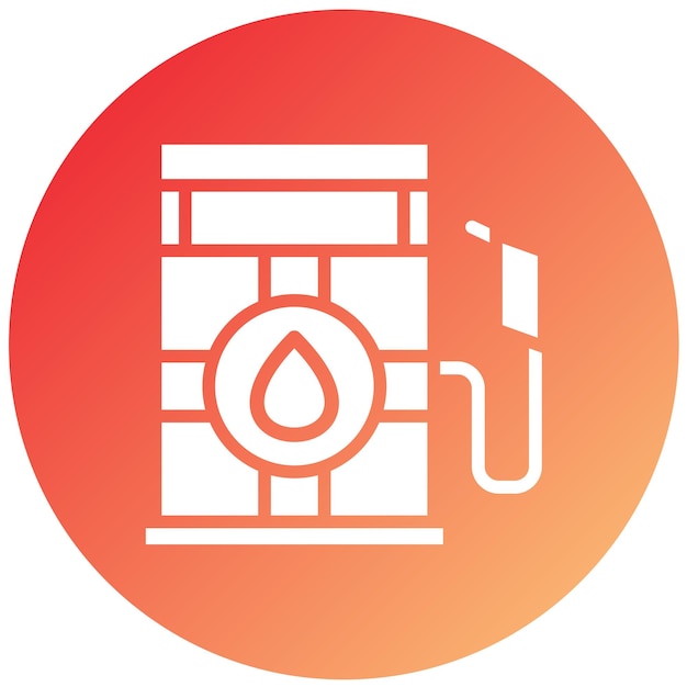 Diseño vectorial Estilo del icono de la gasolinera