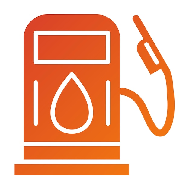 Diseño vectorial del estilo del icono de la gasolinera