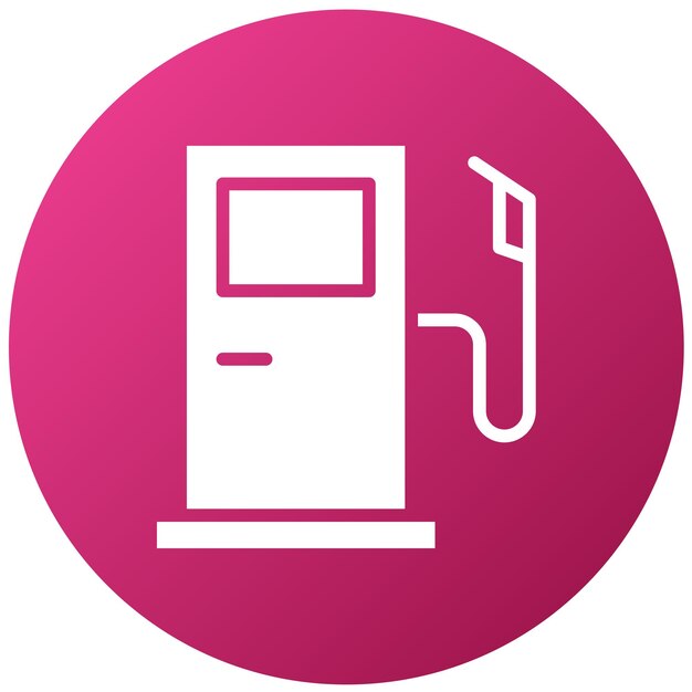 Diseño vectorial del estilo del icono de la gasolinera