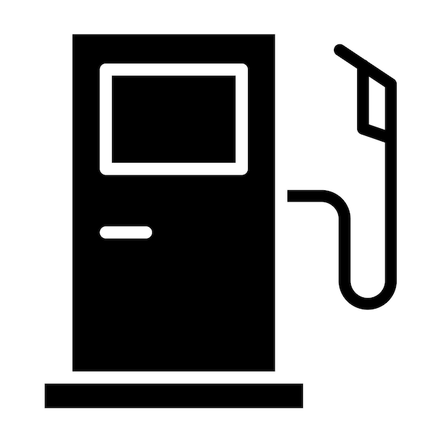 Diseño vectorial del estilo del icono de la gasolinera