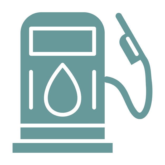 Diseño vectorial del estilo del icono de la gasolinera