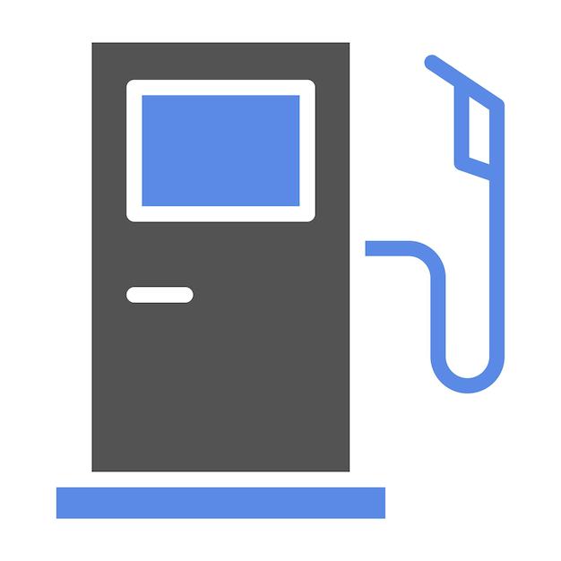 Diseño vectorial del estilo del icono de la gasolinera