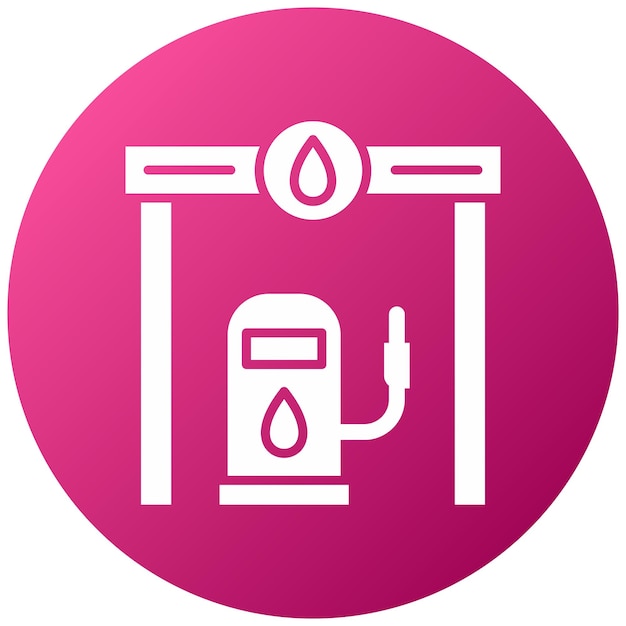 Diseño vectorial Estilo del icono de la gasolinera