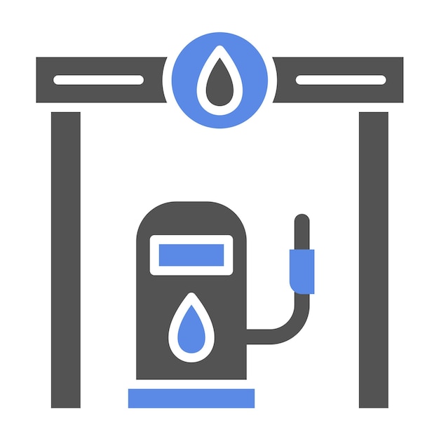 Diseño vectorial Estilo del icono de la gasolinera